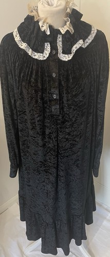 Schwarzes crushed velvet kleid - crushed,