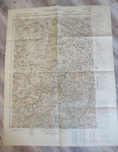 Original wehrmacht landkarte - original, /