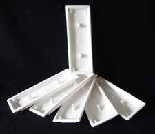 St. 6 Steckschaum-Gesteckschalen - Blumengesteckschalen - weiß - Kunststoff