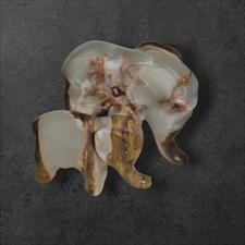 2 Elefantenfigur aus Marmor