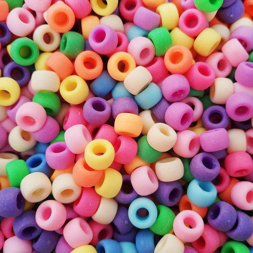 500 stück pony beads 6x9mm - 500,