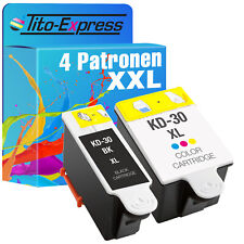 Set 4 Patronen 3x Black & 1x Color ProSerie für Kodak 30 XL ESP C300 C100 C310