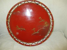 Altes chinesisches rundes Tablett 70er Jahre