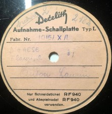 RUNDFUNK Zeitgeschehen  ORIGINALPLATTE Decelith Tondokument