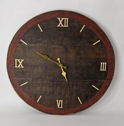 Große wanduhr fassboden - fassboden, holz