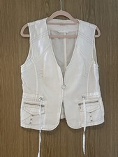Leinen Weste  in weiß von