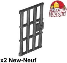 Lego 2x Tür Tür 1x4x6 Stange barred prison pearl dark gray 60621 NEU