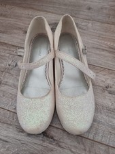 Mädchen 34 Pumps Sandalen Halbschuhe Ballerinas glitzernd Kommunion Fest Feier 