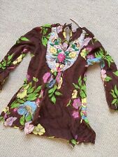 Nolita Pocket Designer luftige Tunika Gr. 10 122 128 Bluse Blumen Braun