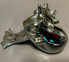 Deko Frosch mit Krone chrom