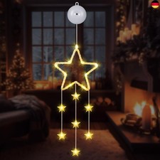 Tacobey LED Weihnachtsbeleuchtung Fenster, Stern Fenster Beleuchtet mit