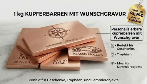 1kg kupferbarren