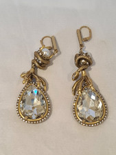 Alexander McQueen lange Ohrhänger mit Ohrstecker Kristall