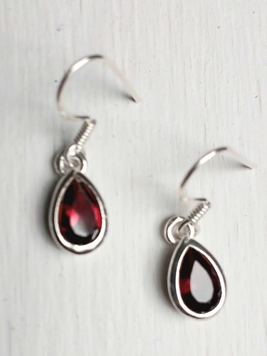 Ohrringe granat edelstein 925 - edelstein,