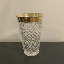 Große Kristall Vase 22cm mit