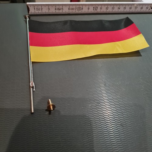 Fahne 95x50mm mit mast - d-fahne,