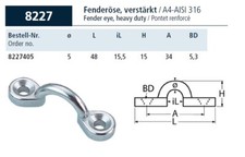Fenderbügel Edelstahl A4