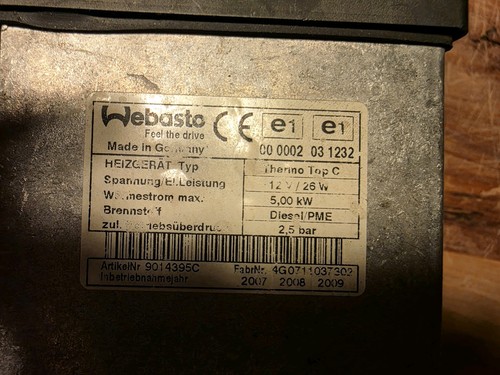 Standheizung zuheizer webasto - zuheizer,