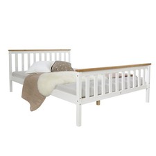 Doppelbett 140 x 200 mit Lattenrost Weiß Kinderbett Jugendbett Holz Homestyle4u