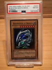 Yu-Gi-Oh Blauäugiger W. Drache 2002 SDK-G001 PSA Grading 8 NM Mint