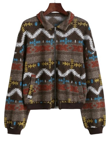 Retro jacke damen - jacke, aztec