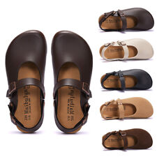 Maibulun Damen Korksohle Hausschuhe Gemütliche Pantoletten Hauslatschen Sandalen