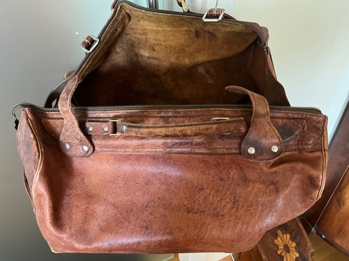 Alte reisetasche mit - mit, patina