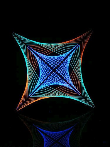 Schwarzlicht fadendeko - schwarzlicht, 2d
