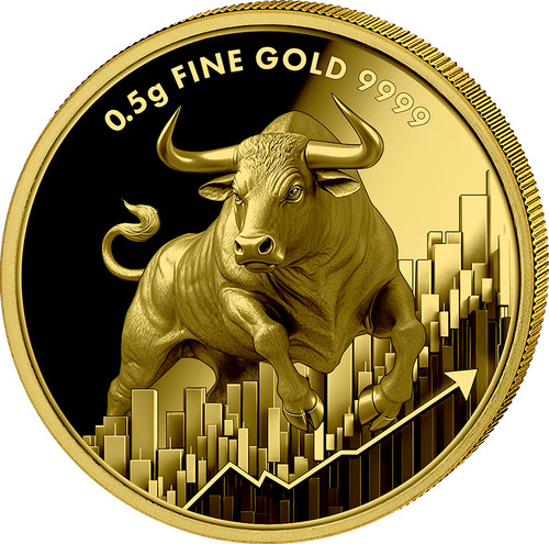 Goldmünze bulle und bär - goldmünze,