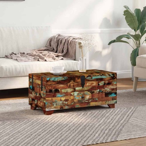 Couchtisch truhe altholz - couchtisch,