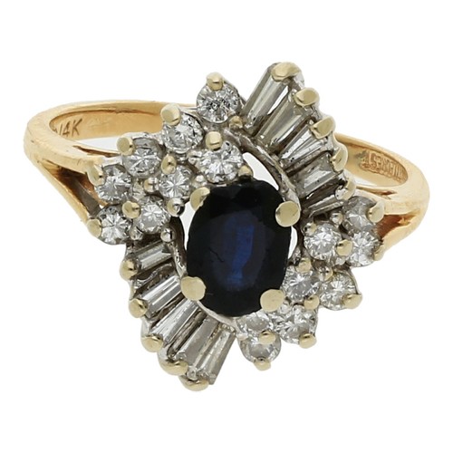 Saphirring mit diamant 585 - saphirring,