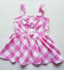 NEXT (UK) MÄDCHEN Sommer Träger SHIRT KLEID TPO 104 Karo PINK weiß 100% BW neuw