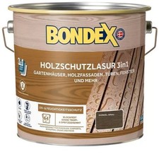 Bondex Holzschutzlasur 3in1 4L Wetterschutzlasur für Außen dunkelgrau Beule