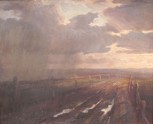 Gemälde landschaft regen - landschaft,