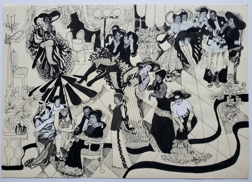 Collage zeichnung bauhaus - zeichnung,