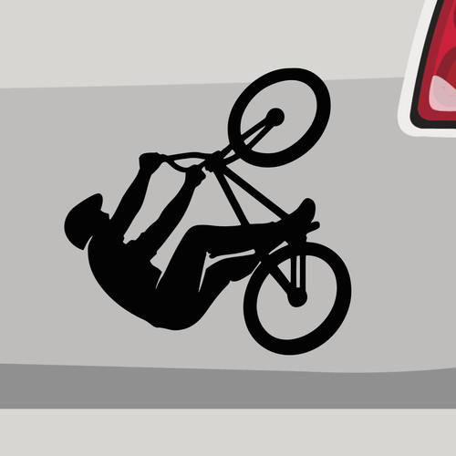 Bmx backflip aufkleber fahrrad - bmx,
