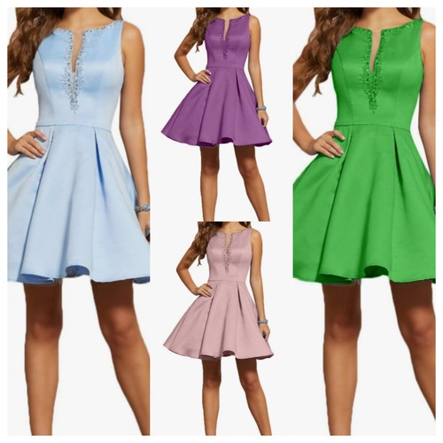 Satin cocktailkleider - satin,