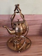 Teekanne Messing mit Rechaud