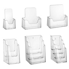 1, 2, 3,4-Fach Prospektständer, Prospekthalter,Flyer-Ständer DIN Lang, A5,A4