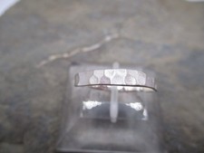 Ring Band gehämmert asymmetrisch 925 Sterlingsilber hell Rg 56/16 ADK