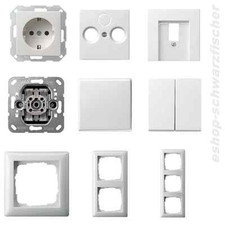 Gira Steckdose/Wippen/etc. System55 reinweiß glänzend Rahmen Standard55- Auswahl