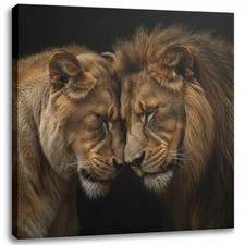 Löwen Paar – Edle Wandkunst