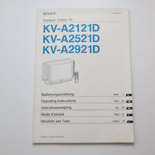 Bedienungsanleitung Sony Triniton TV KV-A2121D KV-A25251D KV-A2921D