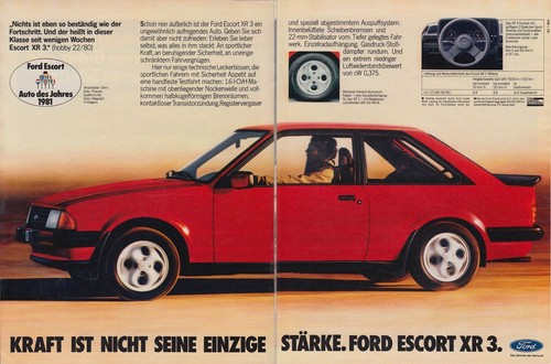 Ford escort xr3 reklame - '81,