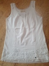 TREDY TOP, Trägershirt,Gr.40, wollweiß, mit Glitzer -NEU-