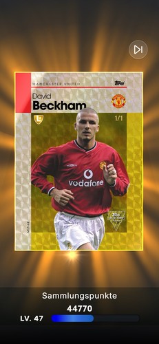 David backham topps one of - topps, 1/1