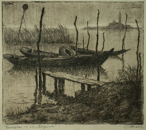 Radierung strobl venezia - -,