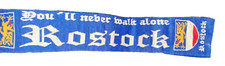 Schal   You'll never walk alone Stadtwappen Rostock Ultras Fußball Fanartikel 