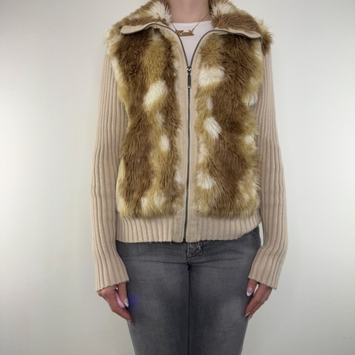 Y2k vintage kunstfell pullover - vintage,