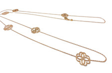 MARJANA VON BERLEPSCH Silberkette 90 cm  925 er Silber rotvergoldet Unendlichkei